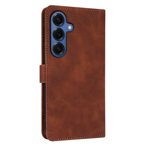Eleganten ovitek etui iz umetnega usnja za Samsung S26,  Rjav