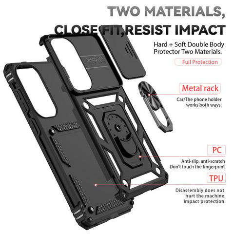 Hybrid Armor ovitek za Samsung S26 Plus, Črn