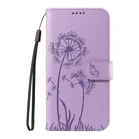 For Samsung Galaxy S26 5G Dandelion Embossed Pattern Flip Leather Phone Case(Purple)