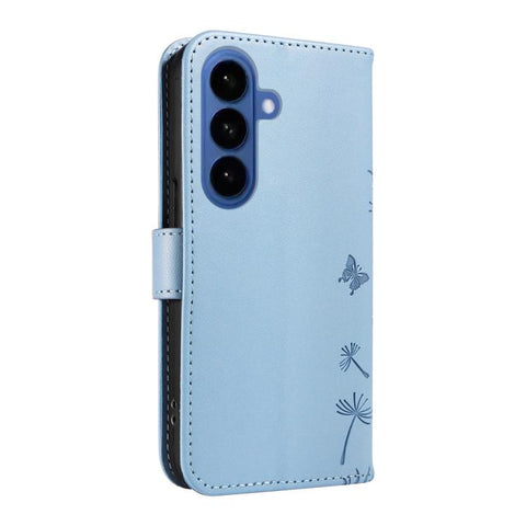 For Samsung Galaxy S26 5G Dandelion Embossed Pattern Flip Leather Phone Case(Sky Blue)
