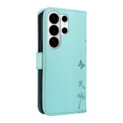 For Samsung Galaxy S26 Ultra 5G Dandelion Embossed Pattern Flip Leather Phone Case(Green)