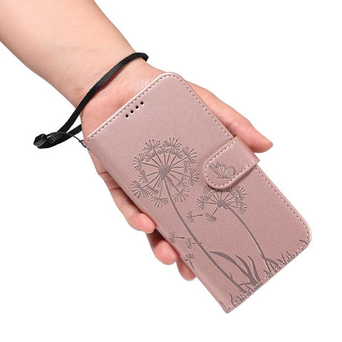 For Samsung Galaxy S26 Ultra 5G Dandelion Embossed Pattern Flip Leather Phone Case(Rose Gold)
