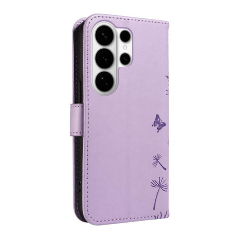 For Samsung Galaxy S26 Ultra 5G Dandelion Embossed Pattern Flip Leather Phone Case(Purple)