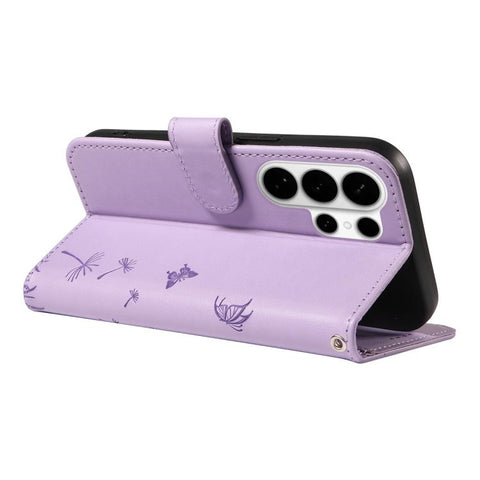 For Samsung Galaxy S26 Ultra 5G Dandelion Embossed Pattern Flip Leather Phone Case(Purple)