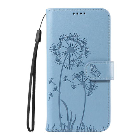 For Samsung Galaxy S26 Ultra 5G Dandelion Embossed Pattern Flip Leather Phone Case(Sky Blue)