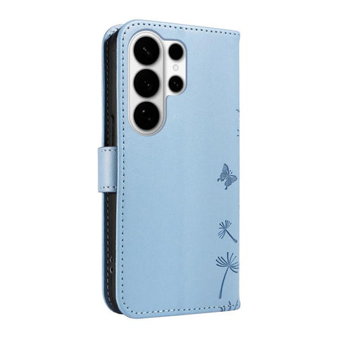 For Samsung Galaxy S26 Ultra 5G Dandelion Embossed Pattern Flip Leather Phone Case(Sky Blue)