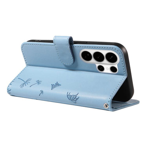For Samsung Galaxy S26 Ultra 5G Dandelion Embossed Pattern Flip Leather Phone Case(Sky Blue)