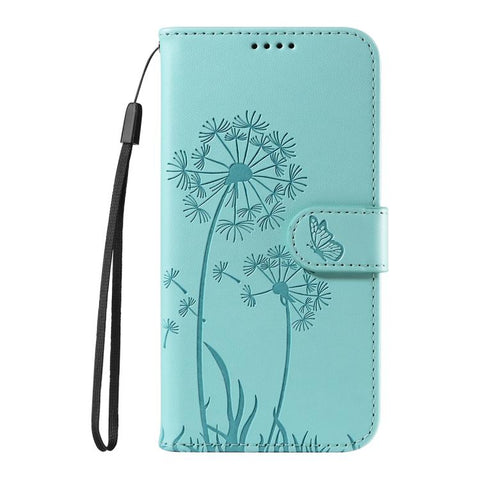 For Samsung Galaxy S26+ 5G Dandelion Embossed Pattern Flip Leather Phone Case(Green)