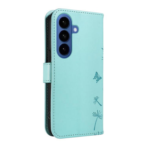 For Samsung Galaxy S26+ 5G Dandelion Embossed Pattern Flip Leather Phone Case(Green)