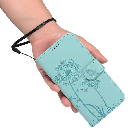 For Samsung Galaxy S26+ 5G Dandelion Embossed Pattern Flip Leather Phone Case(Green)