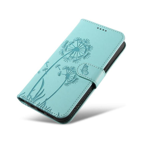 For Samsung Galaxy S26+ 5G Dandelion Embossed Pattern Flip Leather Phone Case(Green)