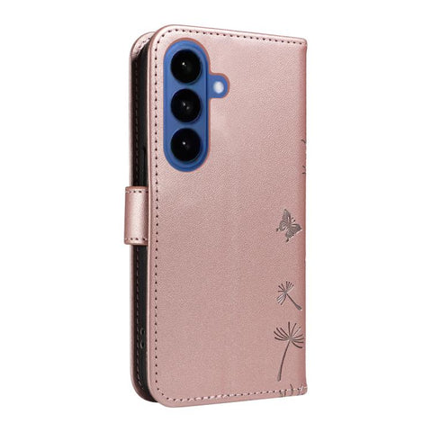 For Samsung Galaxy S26+ 5G Dandelion Embossed Pattern Flip Leather Phone Case(Rose Gold)
