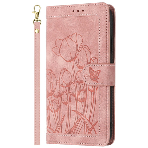 Eleganten etui ovitek za  Samsung A36 5G, Tulipani, Pink