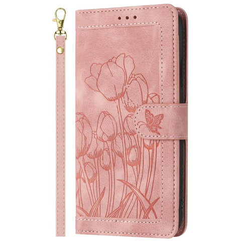 Eleganten etui ovitek za  Samsung A56 5G, Tulipani, Pink