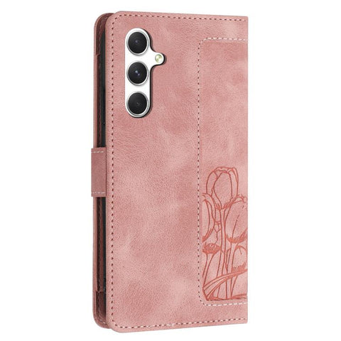 Eleganten etui ovitek za  Samsung A56 5G, Tulipani, Pink