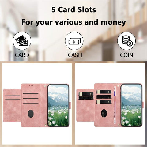 Eleganten etui ovitek za  Samsung A56 5G, Tulipani, Pink