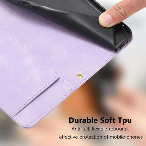 Eleganten etui ovitek za  Samsung A56 5G, Tulipani, Vijoličen