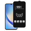 9H Full Glue kaljeno zaščitno steklo za Samsung A34 5G, Črn rob