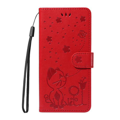 Eleganten ovitek etui za Samsung A57, Mucek, Rdeč