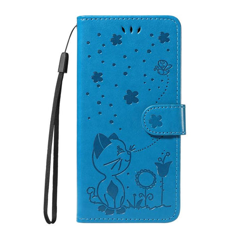 Eleganten ovitek etui za Samsung A57, Mucek, Moder