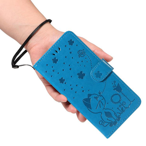 Eleganten ovitek etui za Samsung A57, Mucek, Moder