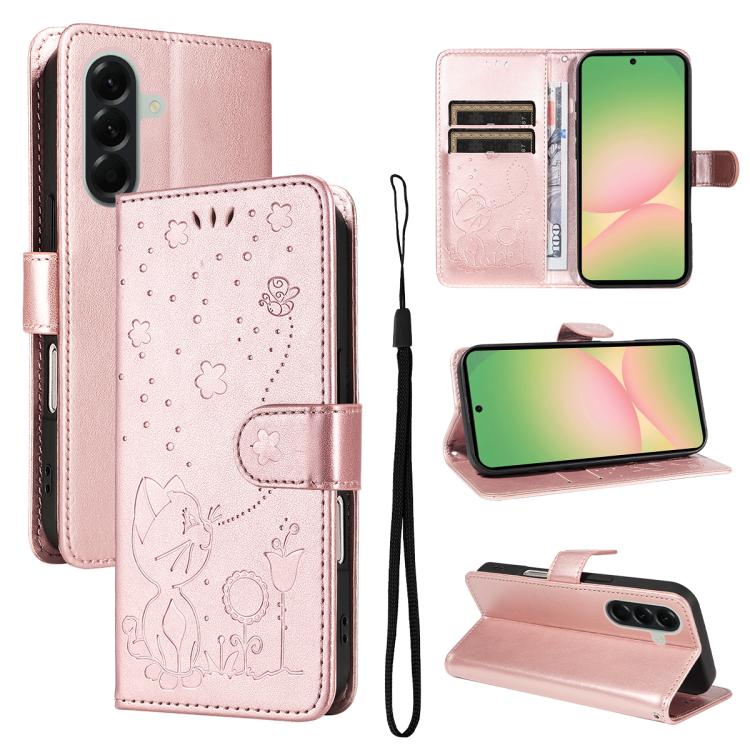 Eleganten ovitek etui za Samsung A57, Mucek, Rose Gold