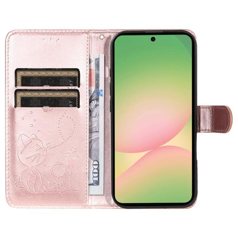 Eleganten ovitek etui za Samsung A57, Mucek, Rose Gold