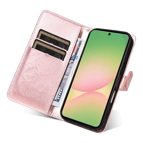 Eleganten ovitek etui za Samsung A57, Mucek, Rose Gold