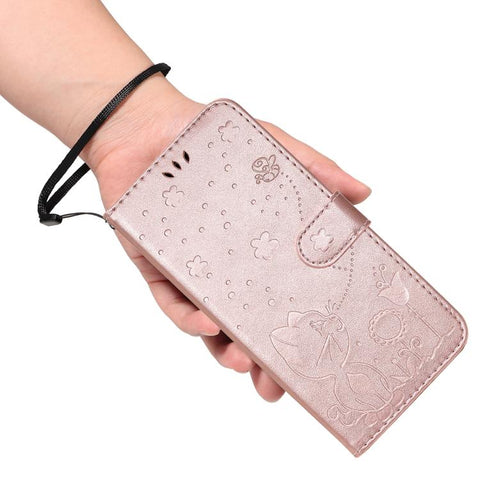 Eleganten ovitek etui za Samsung A57, Mucek, Rose Gold