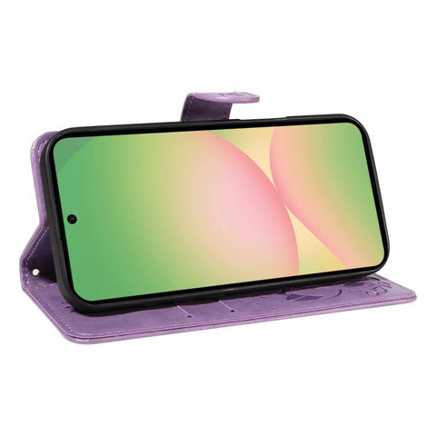 Eleganten ovitek etui za Samsung A57, Mucek, Vijoličen