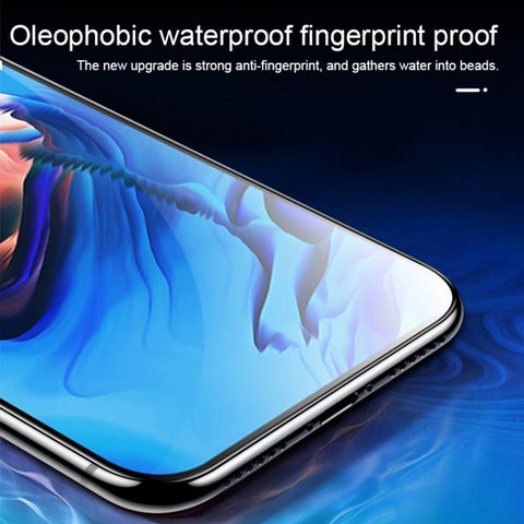 9H LargeArc steklo za iPhone 15/16 | Full Glue, črn rob