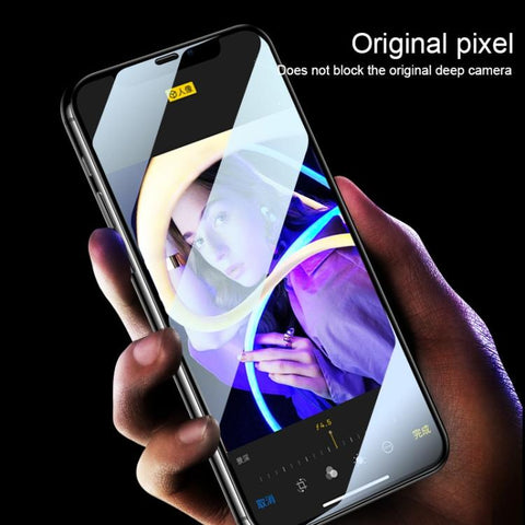 9H LargeArc steklo za iPhone 15/16 | Full Glue, črn rob