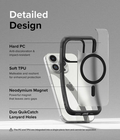 RINGKE Fusion Bold Magnetic MagSafe ovitek za iPhone 15 Pro, Matte Black