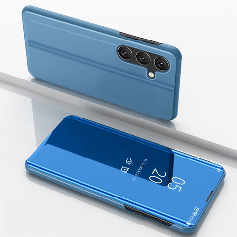 Etui ovitek s prednjim steklom za  Samsung S25 5G, Moder