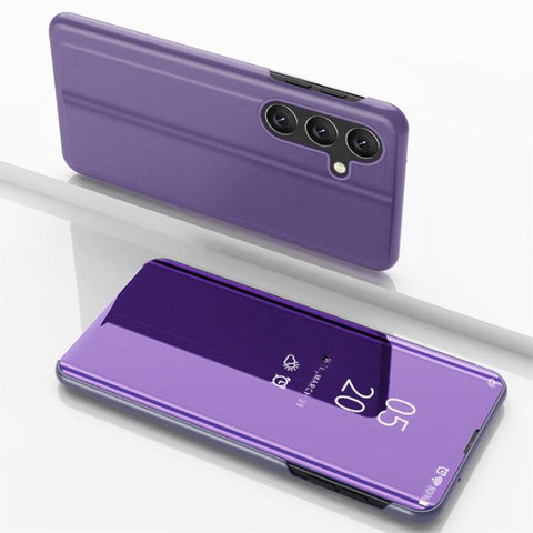Etui ovitek s prednjim steklom za Samsung A57, Vijoličen