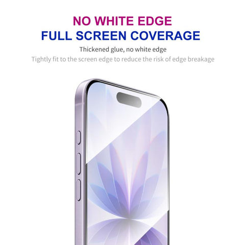 IMAK Dust-free Chamber zaščitno steklo za iPhone 17, Črn rob