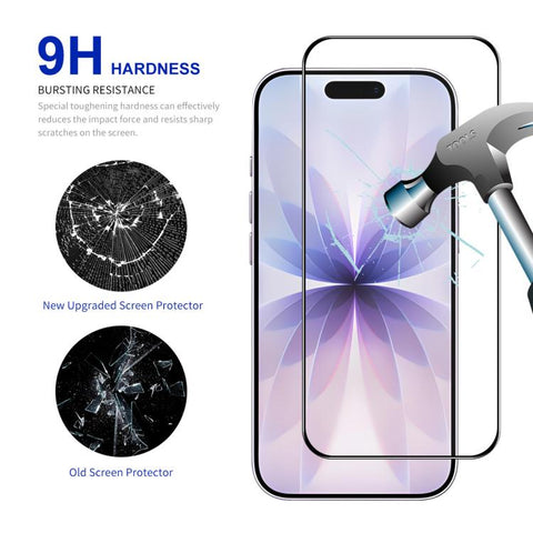 IMAK Dust-free Chamber zaščitno steklo za iPhone 17, Črn rob