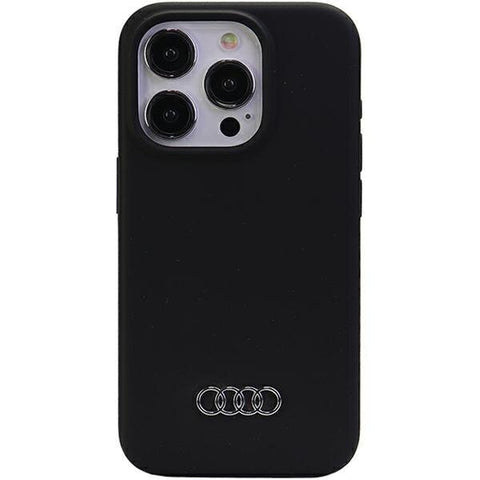 Audi Silicone Case ovitek za iPhone 15 Pro, Črn