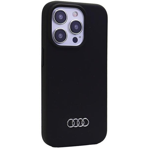 Audi Silicone Case ovitek za iPhone 15 Pro, Črn