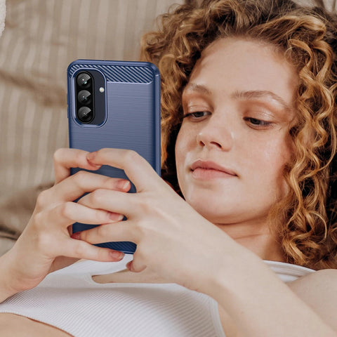 Carbon Brush ovitek za Samsung A56, Moder