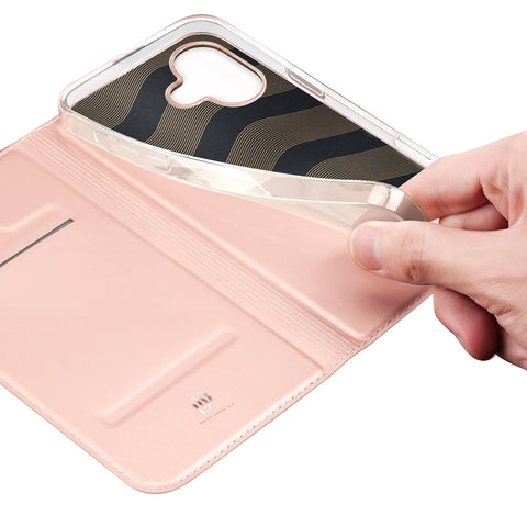 DUX DUCIS Skin Pro etui ovitek iPhone 16, Rose Gold
