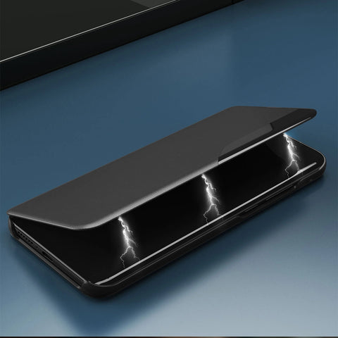Etui/ovitek s prednjim okencem za Samsung S24 Plus, Črn