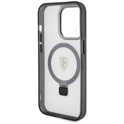 Ferrari Ring Stand 2023 Collection MagSafe ovitek za iPhone 15 Pro, Črn