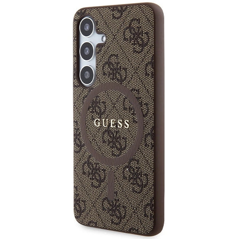 Guess 4G Big Metal Logo ovitek za Samsung S24, Rjav