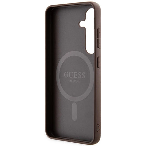 Guess 4G Big Metal Logo ovitek za Samsung S24, Rjav