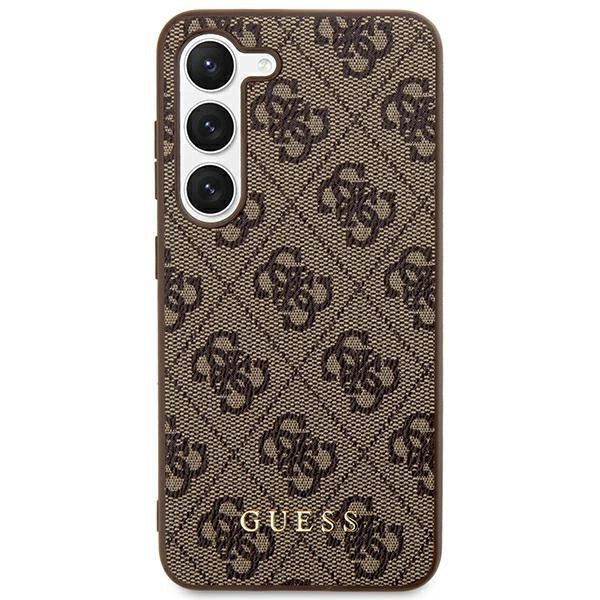 Guess 4G Metal Gold Logo ovitek za Samsung S24 Plus, Rjav