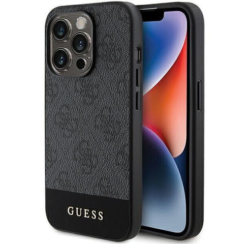 Guess 4G Stripe Collection ovitek za iPhone 15 Pro, Gray