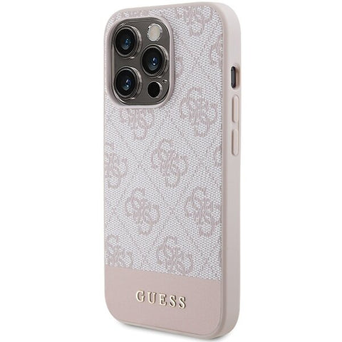 Guess 4G Stripe Collection ovitek za iPhone 15 Pro, Pink