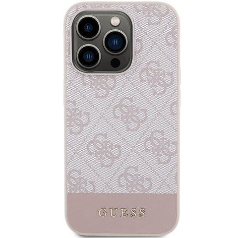Guess 4G Stripe Collection ovitek za iPhone 15 Pro, Pink