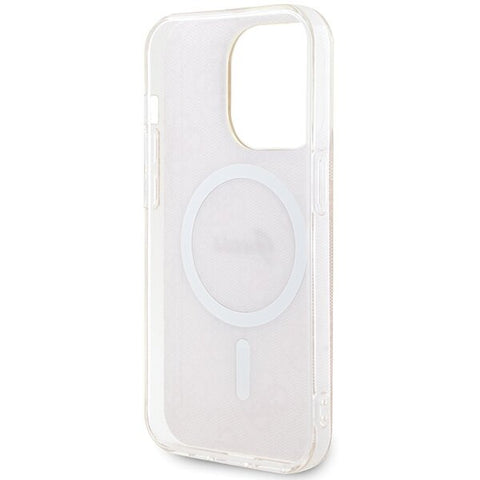Guess IML 4G MagSafe ovitek za iPhone 15 Pro, Pink